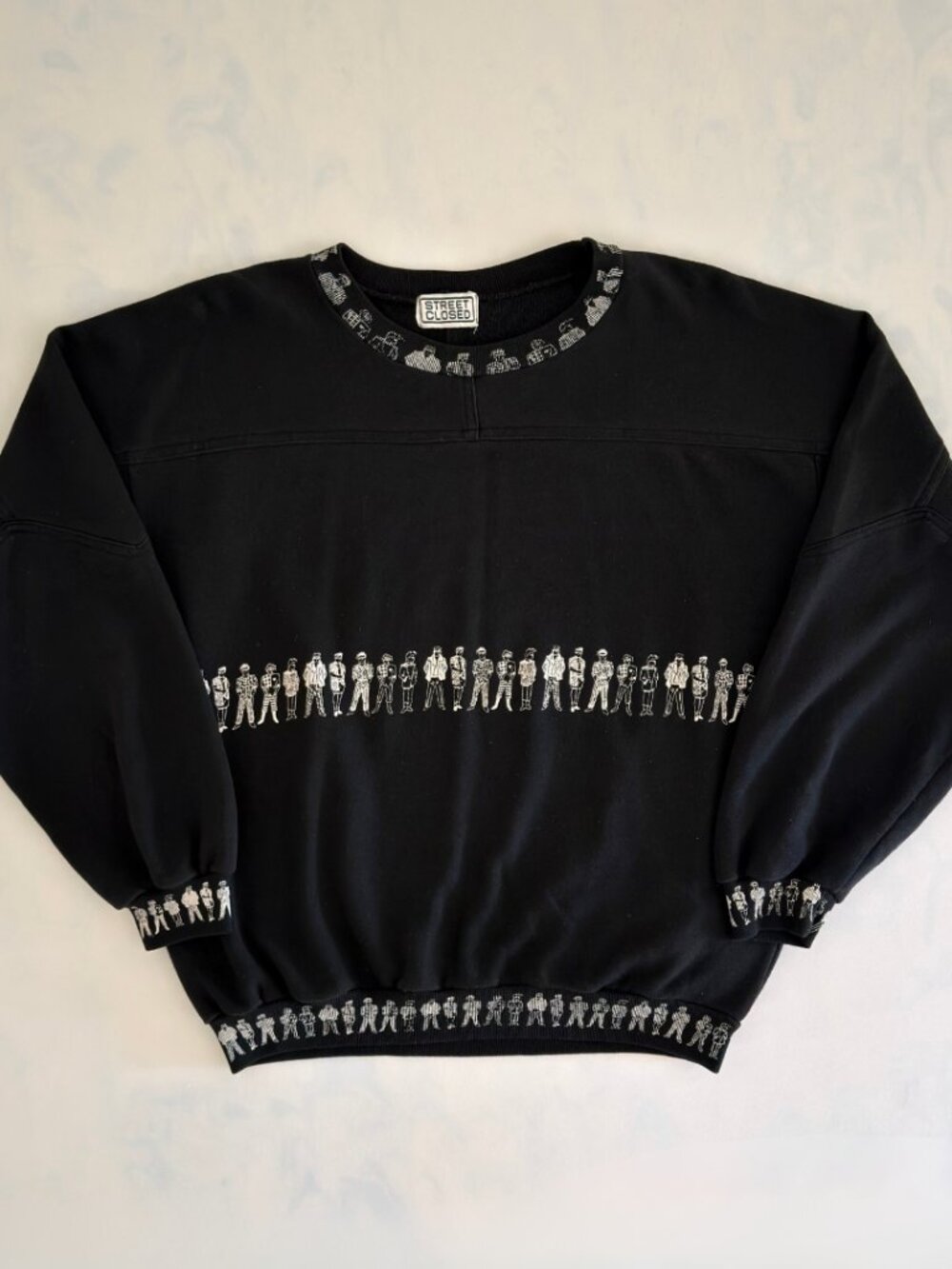Street Closed Vintage Graphic Crewneck Sweater